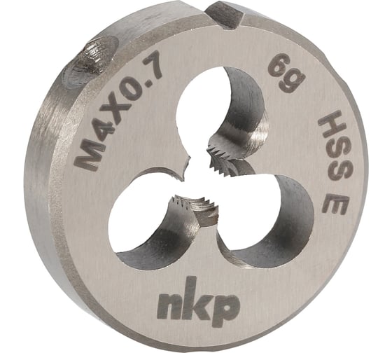 Плашка NKP М4 шаг 0.7мм DINEN22568 HSSE 6g 20х5мм 188001-N2-0040 1
