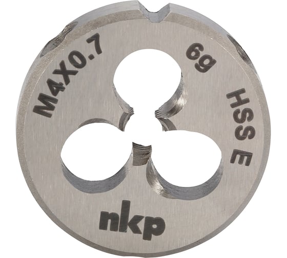 Плашка NKP М4 шаг 0.7мм DINEN22568 HSSE 6g 20х5мм 188001-N2-0040