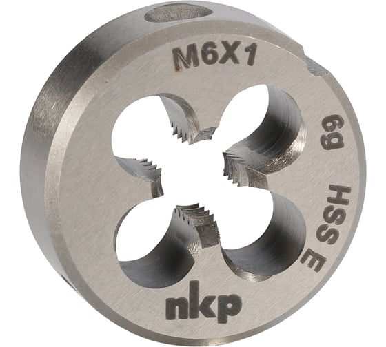Плашка NKP М6 шаг 1.0мм DINEN22568 HSSE 6g 20х7мм 188001-N2-0060