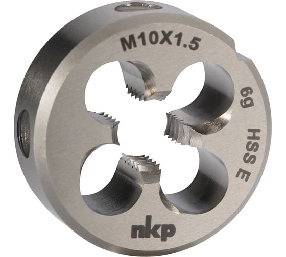 Плашка NKP М10 шаг 1.5мм DINEN22568 HSSE 6g 30х11мм 188001-N2-0100