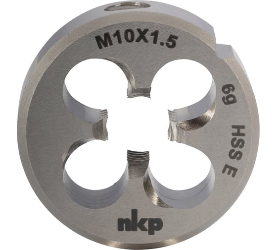 Плашка NKP М10 шаг 1.5мм DINEN22568 HSSE 6g 30х11мм 188001-N2-0100