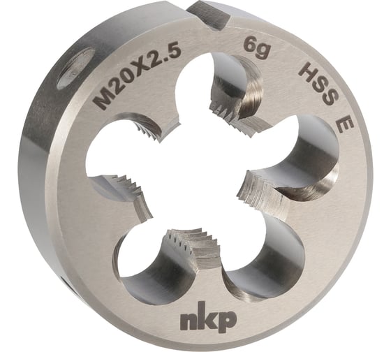 Плашка NKP М20 шаг 2.5мм DINEN22568 HSSE 6g 45х18мм 188001-N2-0200 1