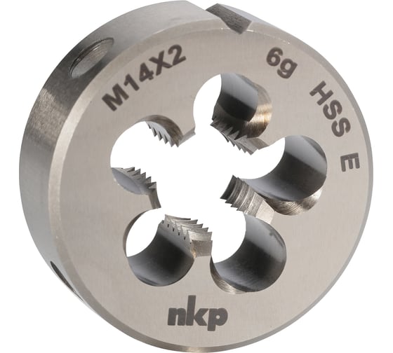 Плашка NKP М14 шаг 2.0мм DINEN22568 HSSE 6g 38х14мм 188001-N2-0140