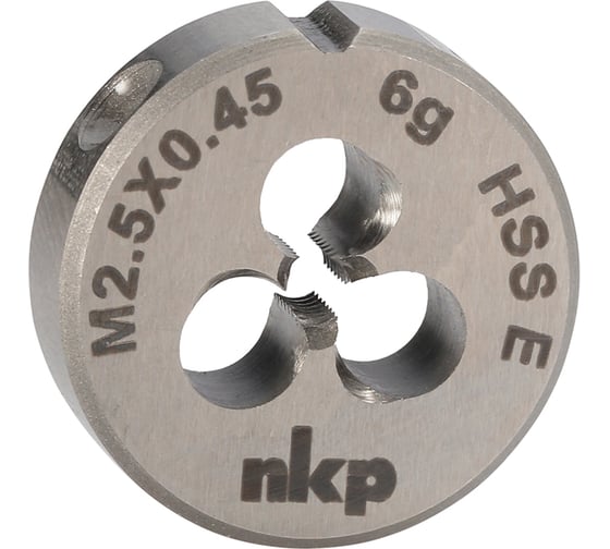 Плашка NKP М2.5 шаг 0.45мм DINEN22568 HSSE 6g 16х5мм 188001-N2-0025 1