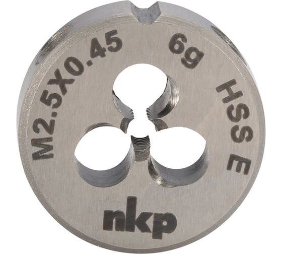 Плашка NKP М2.5 шаг 0.45мм DINEN22568 HSSE 6g 16х5мм 188001-N2-0025