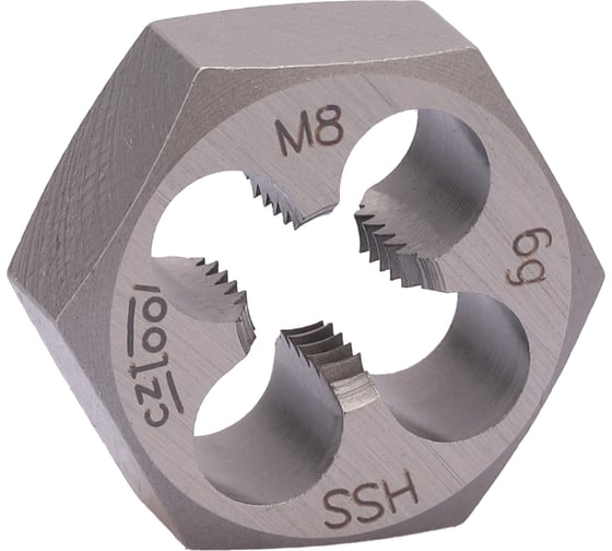 Плашка Bucovice Tools 6-гранная M8 Шаг 1.25 HSS 21x9мм 220080 1