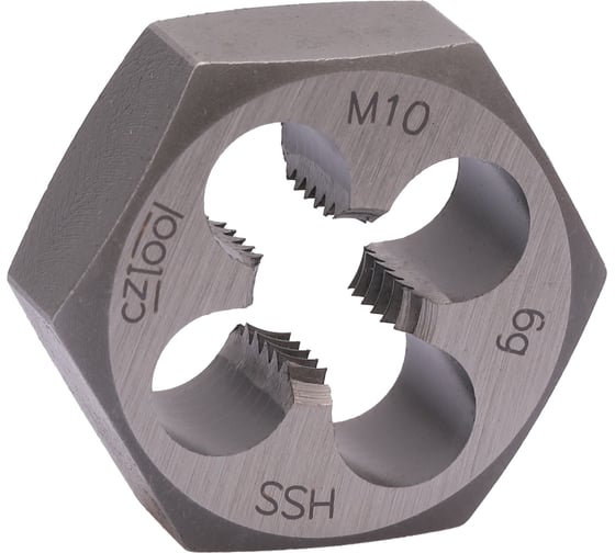 Плашка Bucovice Tools 6-гранная M10 Шаг 1.5 HSS 27x11мм 220100 1