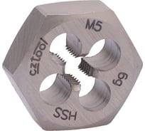 Плашка Bucovice Tools 6-гранная M5 Шаг 0.8 HSS 18x7мм 220050