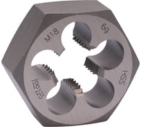 Плашка Bucovice Tools 6-гранная M18 Шаг 2.5 HSS 41x18мм 220180