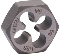 Плашка Bucovice Tools 6-гранная M6 Шаг 1.0 HSS 18x7мм 220060