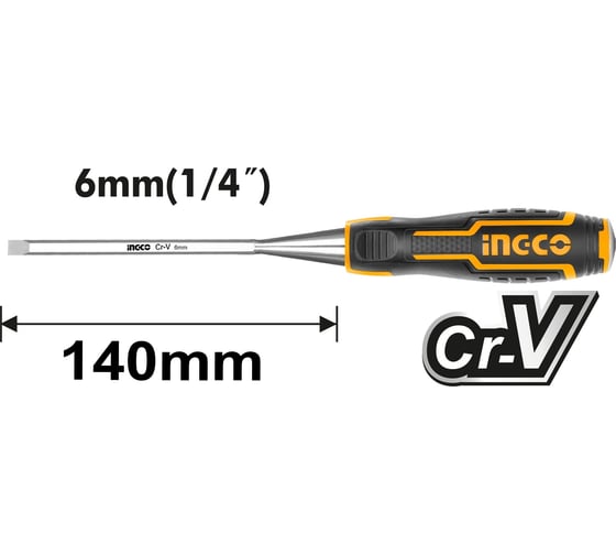 Стамеска INGCO 6мм INDUSTRIAL HWC0806