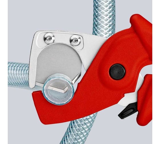 Труборез-ножницы для шлангов и защитных труб KNIPEX PlastiCut 25 мм, L-185 мм, подвес KN-9020185SB