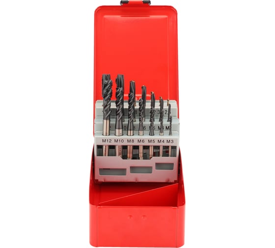 Набор машинных метчиков H-Tools M3-M12 HSSE-TiALN DIN371/376 + сверла 21пр 245054FHT