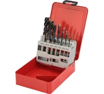 Набор спиральных машинных метчиков H-Tools M3-M12 HSSE-TiALN DIN371/376 + сверла 14пр 245052FHT