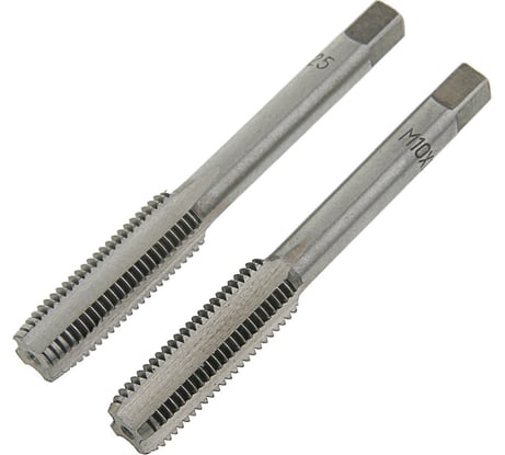 Метрические ручные метчики TUNDRA М10 х 1.25 мм, комплект из 2 шт. 2705909