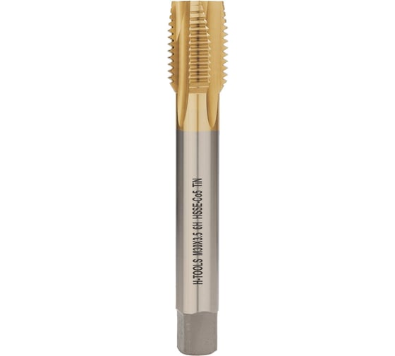 Метчик машинный H-Tools М30 шаг 3.5мм DIN376 HSSE-TiN 6h 180мм a=18 113X01-D2-0300