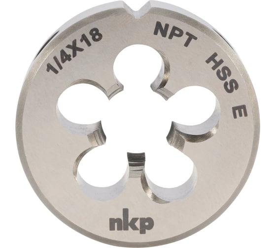 Коническая плашка NKP NPT 1/4-18 DINEN24230 HSSE 60 38x14мм 121001-N1-4627