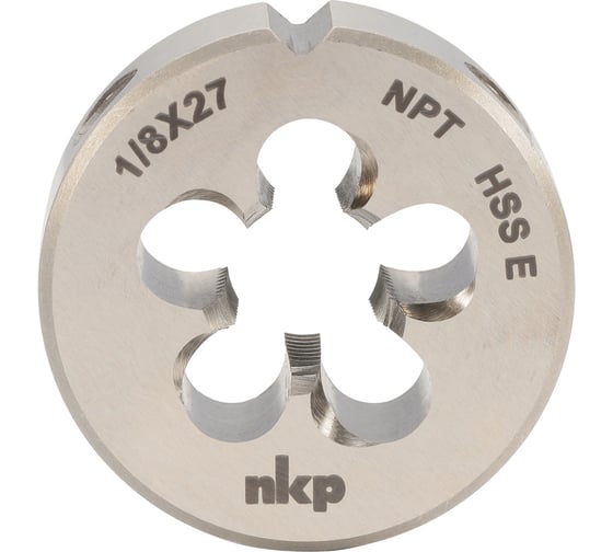 Коническая плашка NKP NPT 1/8-27 DINEN24230 HSSE 60 30x11мм 121001-N1-4623