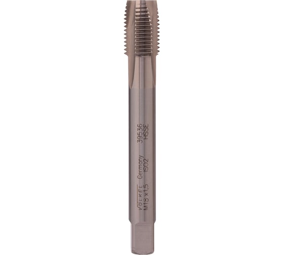 Машинный метчик VOLKEL М18 шаг 1.5мм DIN374 HSSE 6h 39536 V39536