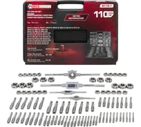 Набор метчиков и плашек метрический 110 предметов Forcekraft FK-B110-1(60358)