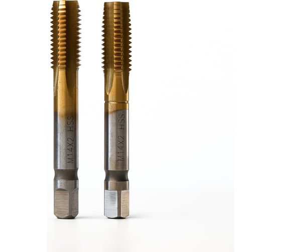 Метчик м/р Advancetool М10x1,50 (комп 2шт) HSS6542 (Р6М5) c TiN покрытием 6h ГОСТ 3266-81 ADT-М1015ГТКТ