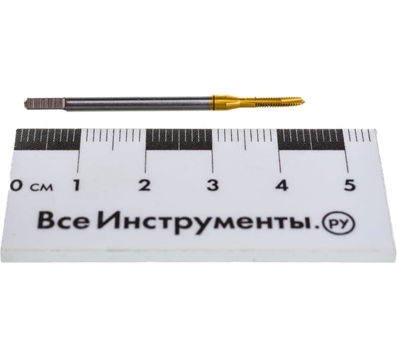 Метчик м/р WOLFSTAR M2,0х0,4 Р6М5/М2 DIN371 TiN, со спирал.подточкой, tn50204