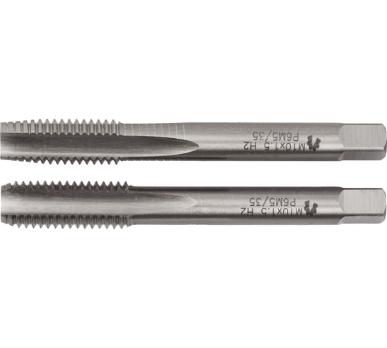 Метчик м/р WOLFSTAR М10х1,5 Р6М5K5 компл. 2шт. ГОСТ 3266-81 tm51015 1