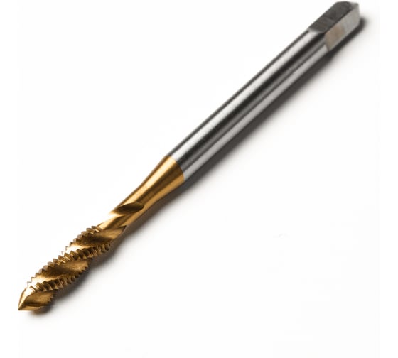 Метчик м/р Advancetool М5x0,80 спиральный DIN 371 HSS6542 (Р6М5) c TiN покрытием 6h ГОСТ 24705-81 ADT-М0508CDТ