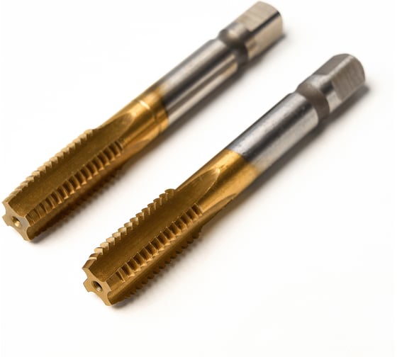 Метчик м/р Advancetool М18x2,50 (комп 2шт) HSS6542 (Р6М5) c TiN покрытием 6h ГОСТ 3266-81 ADT-М1825ГТКТ 1