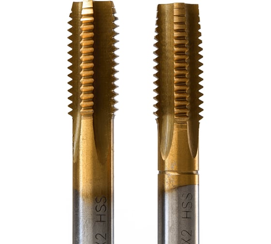Метчик м/р Advancetool М20x2,50 (комп 2шт) HSS6542 (Р6М5) c TiN покрытием 6h ГОСТ 3266-81 ADT-М2025ГТКТ