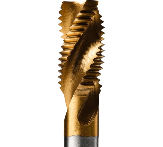 Метчик м/р Advancetool М14x2,00 спиральный DIN 376 HSS6542 (Р6М5) c TiN покрытием 6h ГОСТ 24705-81 ADT-М1420CDТ