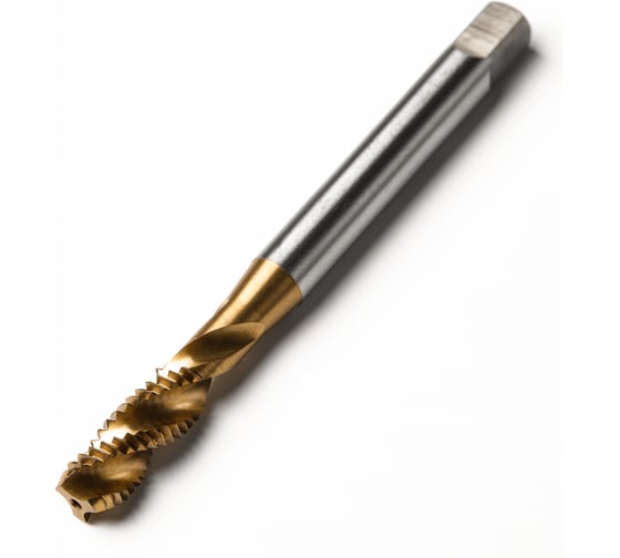 Метчик м/р Advancetool М10x1,50 спиральный DIN 371 HSS6542 (Р6М5) c TiN покрытием 6h ГОСТ 24705-81 ADT-М1015CDТ 1