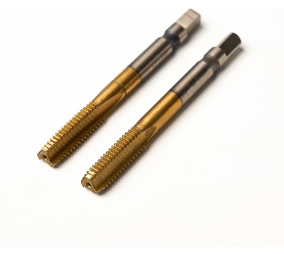 Метчик Advancetool м/р М8x1,25 (комп 2шт) HSS6542 (Р6М5) c TiN покрытием 6h ГОСТ 3266-81 ADT-М08125ГТКТ