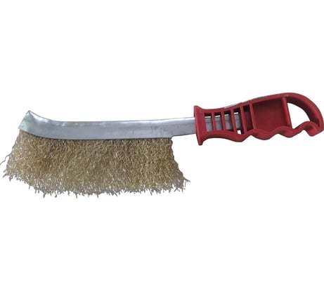 Корщетка с пластиковой рукояткой и стальной основой (23 см; стальная проволка анодированная) СПЕЦ-3352