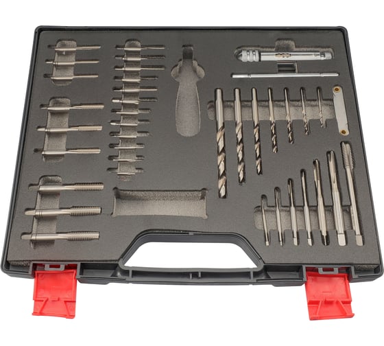 Набор метчиков и плашек H-Tools M3-M12 HSS-G 52пр 491060HT