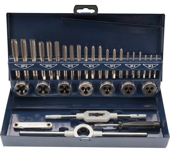 Набор метчиков и плашек H-Tools M3-M12 HSS-G 32пр 245010HT