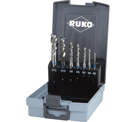 Набор машинных метчиков RUKO HSS 35 град M3-M12 245058RO 1