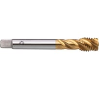 Метчик WOLFSTAR м/р M12х1,75 Р6М5/М2 DIN376 TiN, с винтовой канавкой, tn31217