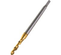 Метчик WOLFSTAR м/р M2,0х0,4 Р6М5/М2 DIN371 TiN, с винтовой канавкой, tn30204