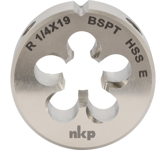 Плашка коническая NKP R(BSPT) 1/4-19 DINEN24230, HSSE, 55 38x14 мм 121001-N1-3427