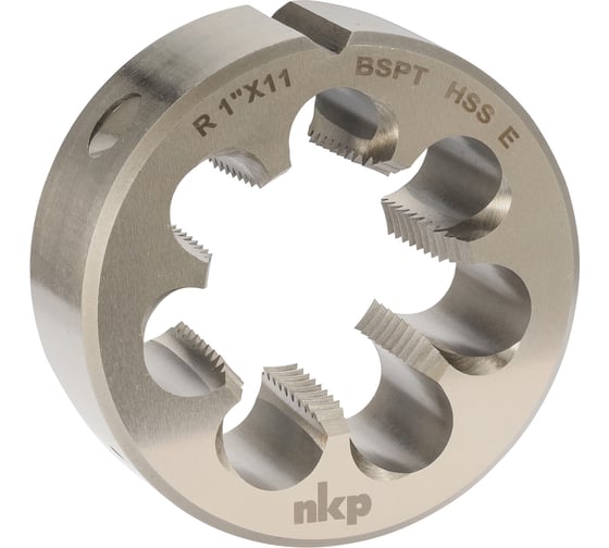 Плашка коническая NKP R(BSPT) 1,0-11 DINEN24230 HSSE 55 65x25мм 121001-N1-3439