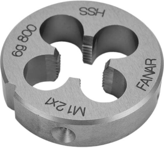 Плашка FANAR круглая, М 12 х 1,0 6g HSS DIN 22568/N1-121001-0123/ 037725