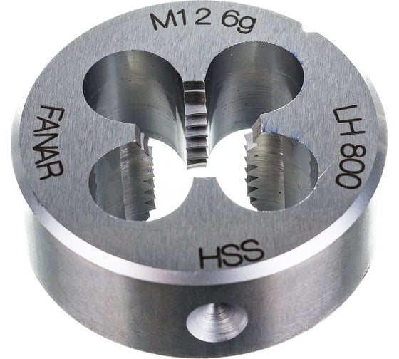 Плашка FANAR круглая, левая, М 12 x 1,75 6g LH HSS DIN 22568/N1-111001-0120/ 037721