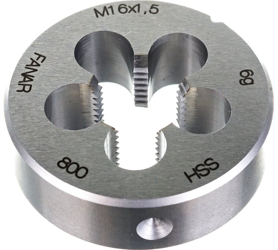 Плашка FANAR круглая, М 16 х 1,5 6g HSS DIN 22568/N1-121001-0165/ 037746