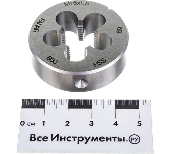 Плашка FANAR круглая, М 16 х 1,5 6g HSS DIN 22568/N1-121001-0165/ 037746