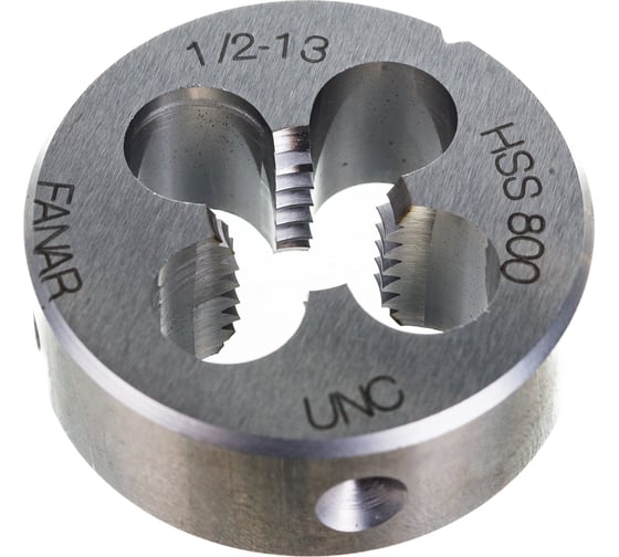 Плашка FANAR круглая UNC 1/2 - 13  HSS DIN 22568/N1-121001-4131/ 037804