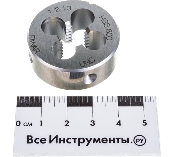 Плашка FANAR круглая UNC 1/2 - 13  HSS DIN 22568/N1-121001-4131/ 037804