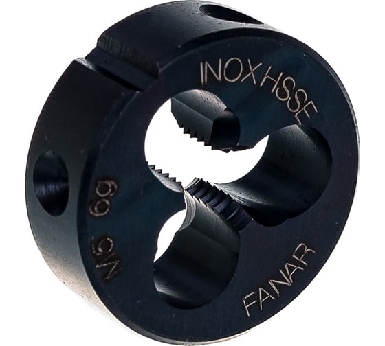 Плашка для труднообрабатываемых сталей FANAR М 5x0,8 6g HSSE INOX DIN22568/N2-188001-0050/