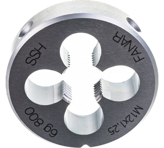 Плашка FANAR круглая М 12 х 1,25 6g HSS DIN 22568/N1-121001-0124/ 037727 1