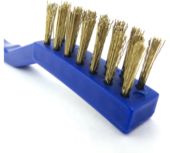Щетка ручная 3-х рядная EuroBrush 170х33х12 мм, ворс гофр латунь 0,20 13-076 EB-XBB2